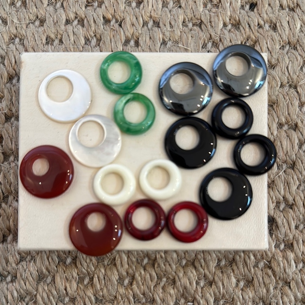 Fashion Assorted Natural Stone Big Hole Beads Charms Pendants for Jewelry Making